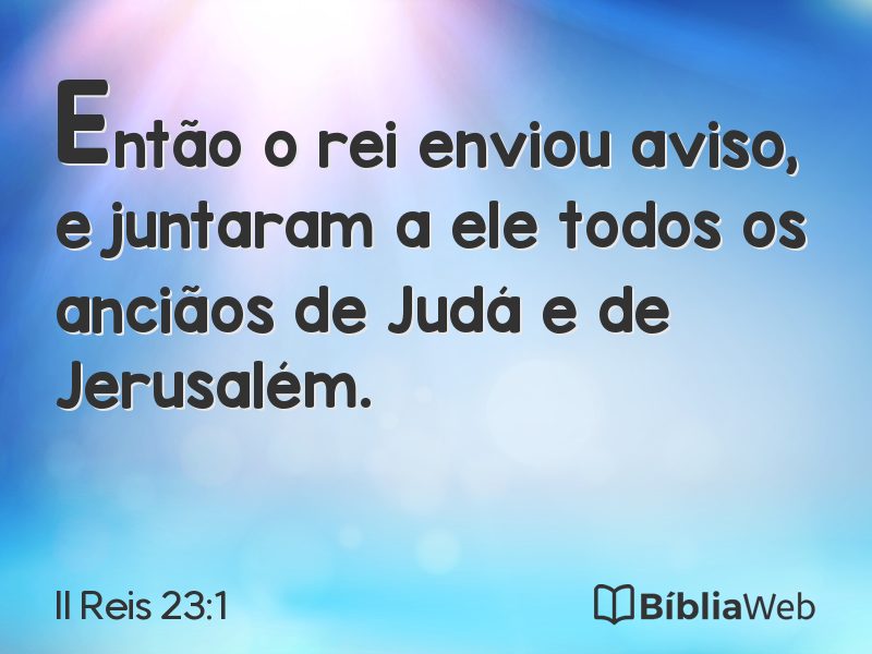 II Reis 23:1 em imagem para compartilhar