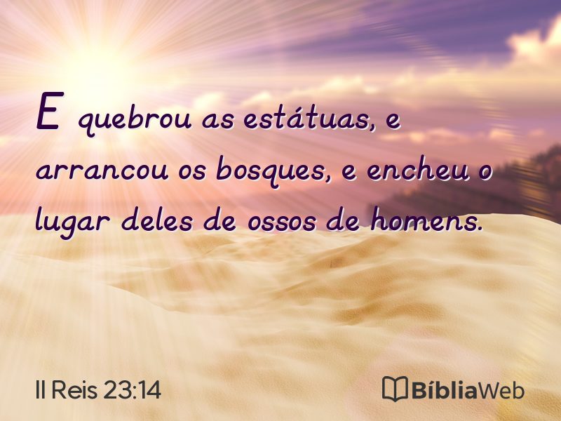 II Reis 23:14 em imagem para compartilhar