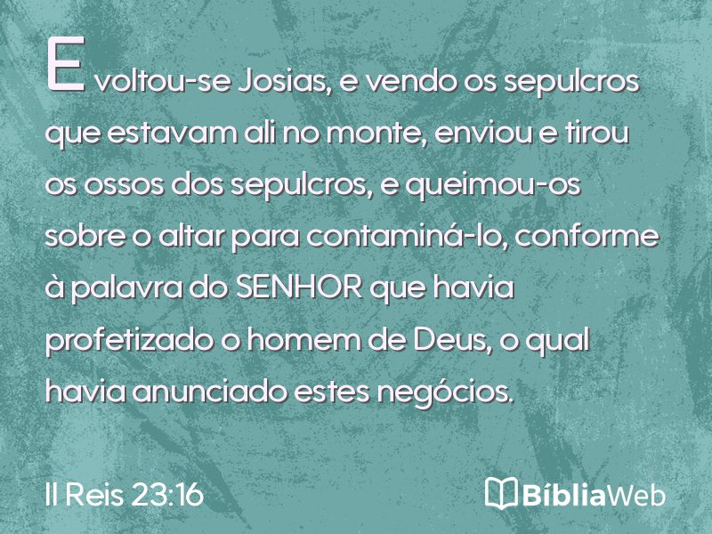 II Reis 23:16 em imagem para compartilhar