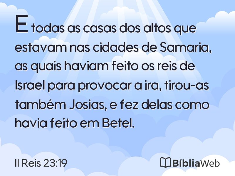II Reis 23:19 em imagem para compartilhar