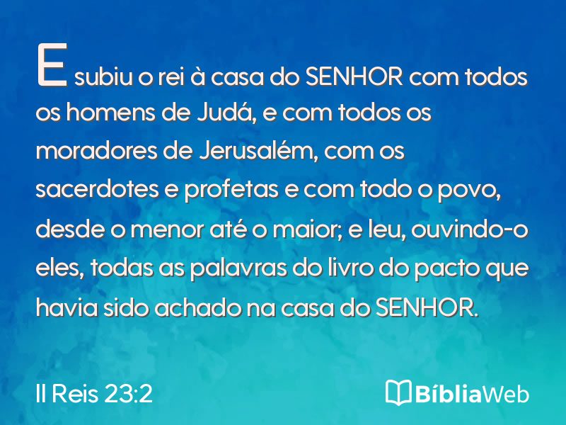 II Reis 23:2 em imagem para compartilhar