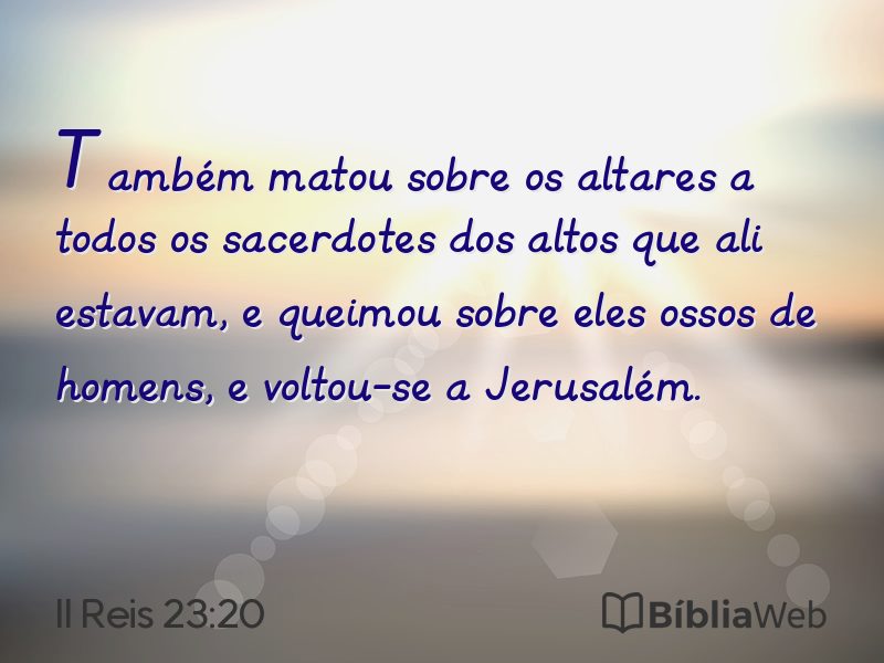 II Reis 23:20 em imagem para compartilhar