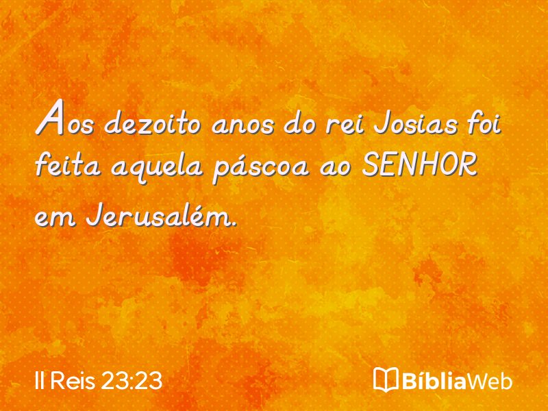 II Reis 23:23 em imagem para compartilhar