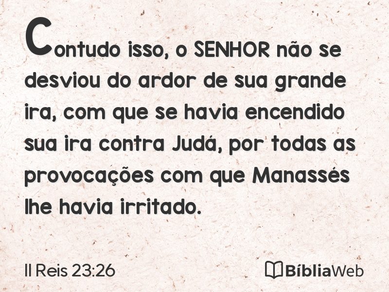 II Reis 23:26 em imagem para compartilhar