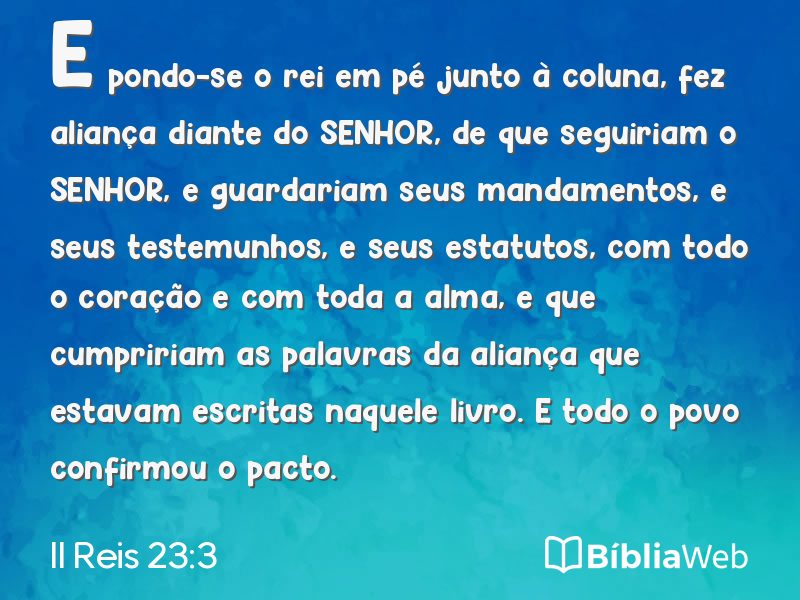 II Reis 23:3 em imagem para compartilhar