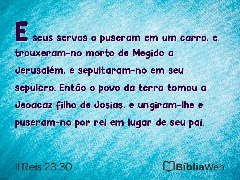 II Reis 23:30 em imagem para compartilhar