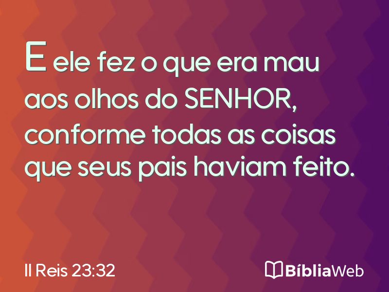 II Reis 23:32 em imagem para compartilhar