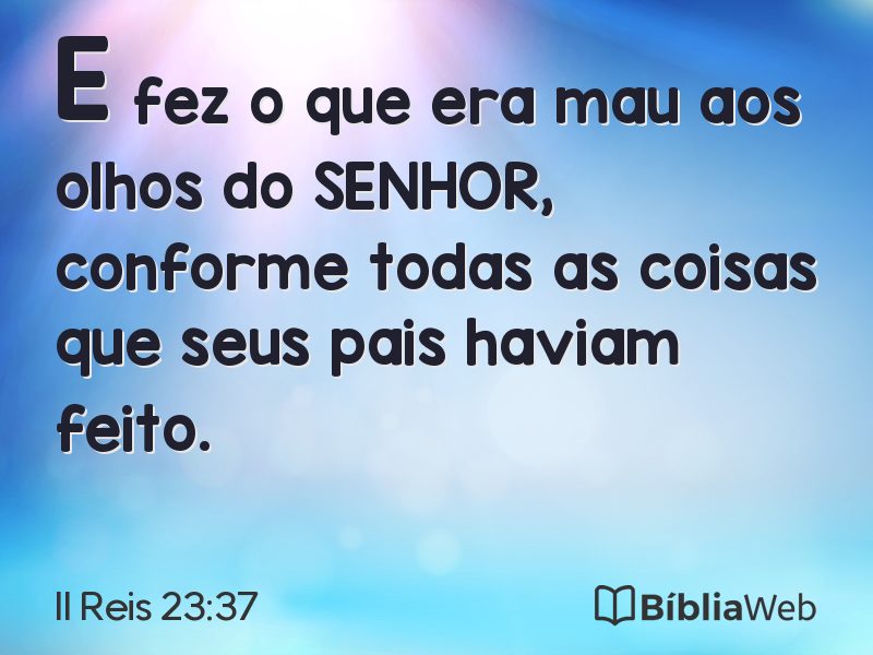 II Reis 23:37 em imagem para compartilhar