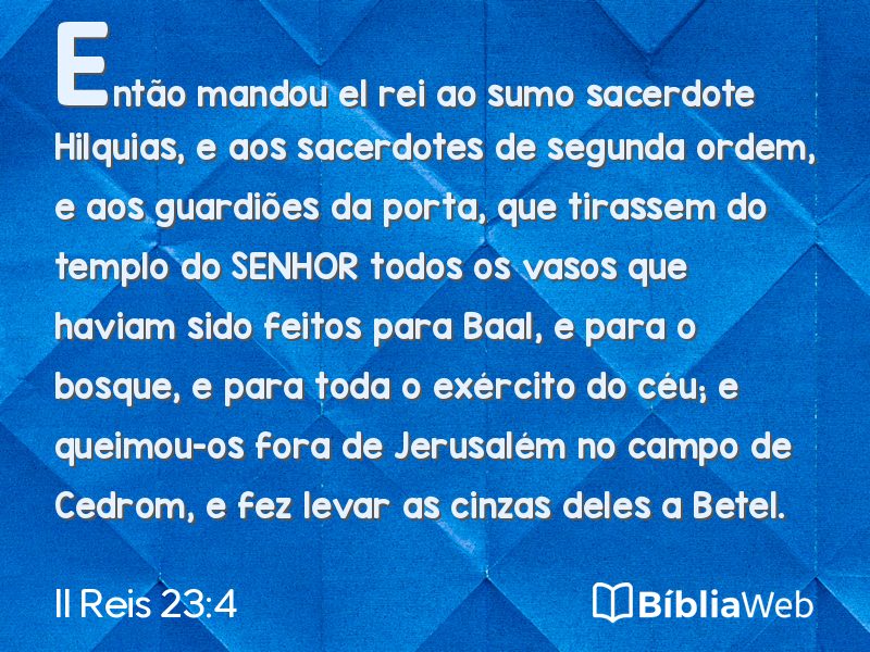 II Reis 23:4 em imagem para compartilhar