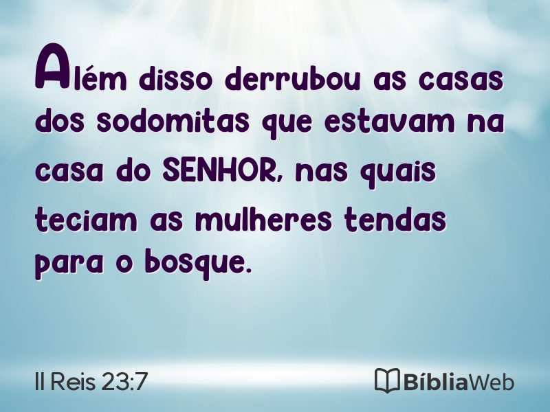 II Reis 23:7 em imagem para compartilhar