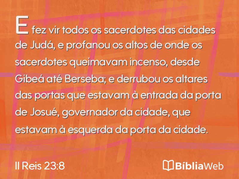 II Reis 23:8 em imagem para compartilhar