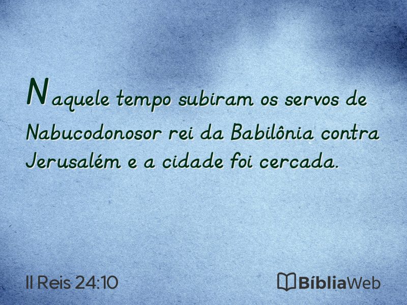 II Reis 24:10 em imagem para compartilhar