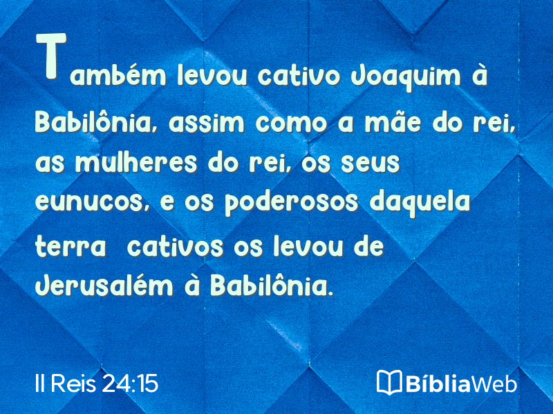 II Reis 24:15 em imagem para compartilhar