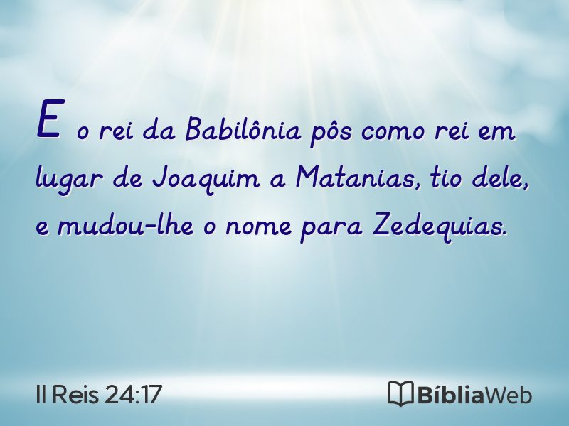 II Reis 24:17 em imagem para compartilhar