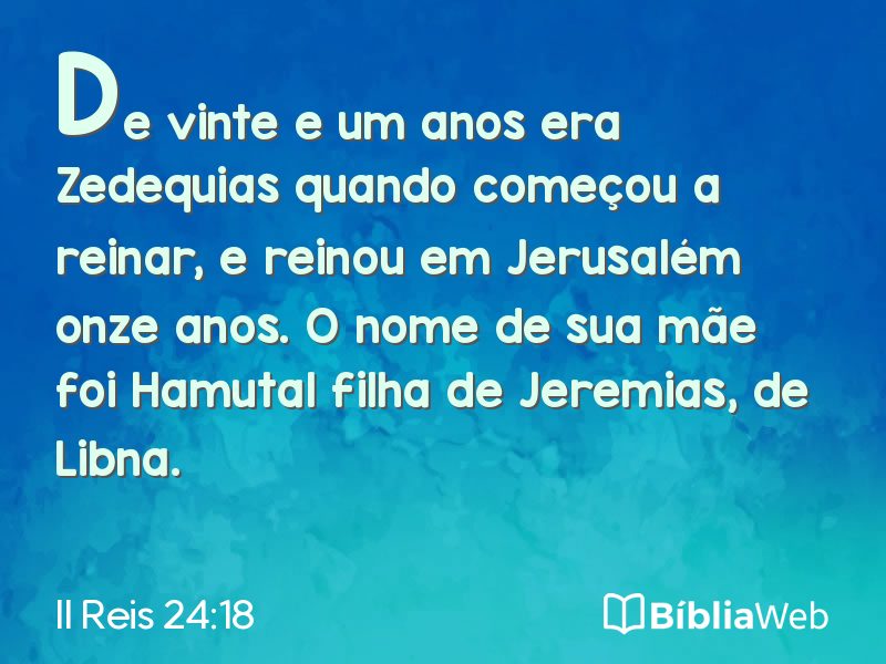 II Reis 24:18 em imagem para compartilhar