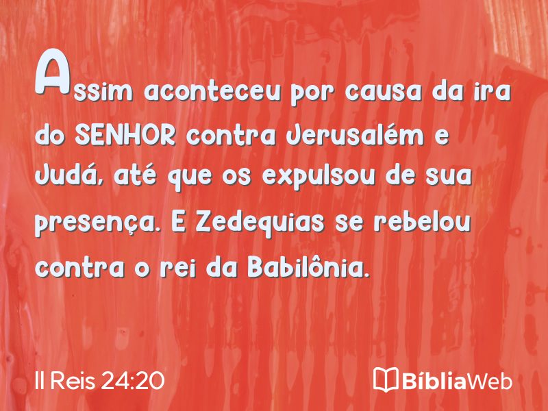 II Reis 24:20 em imagem para compartilhar