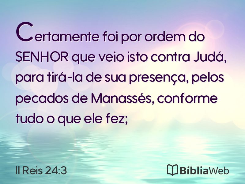 II Reis 24:3 em imagem para compartilhar