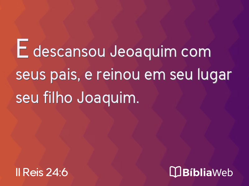 II Reis 24:6 em imagem para compartilhar