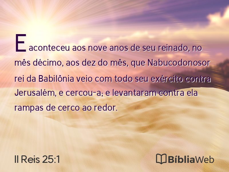 II Reis 25:1 em imagem para compartilhar
