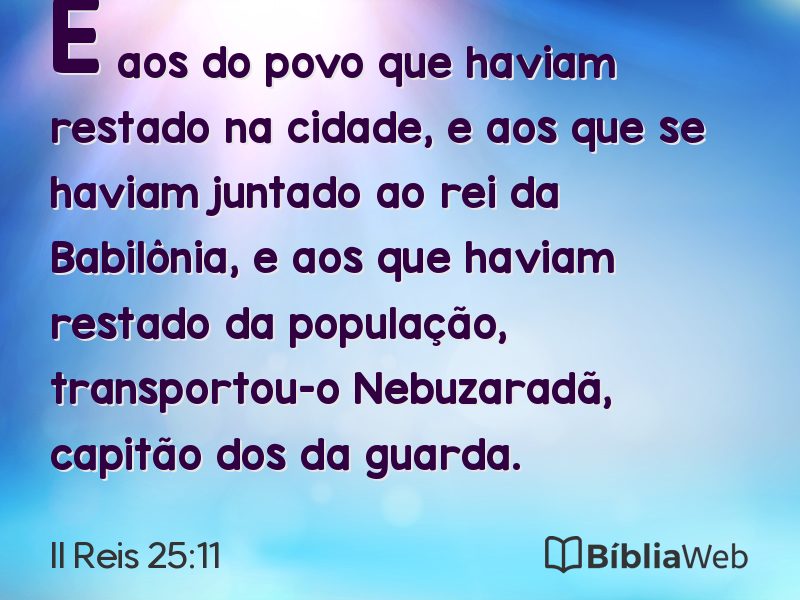 II Reis 25:11 em imagem para compartilhar