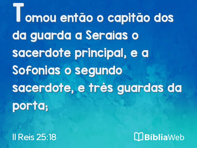 II Reis 25:18 em imagem para compartilhar