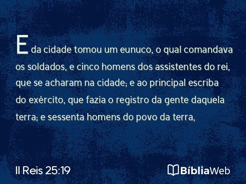 II Reis 25:19 em imagem para compartilhar