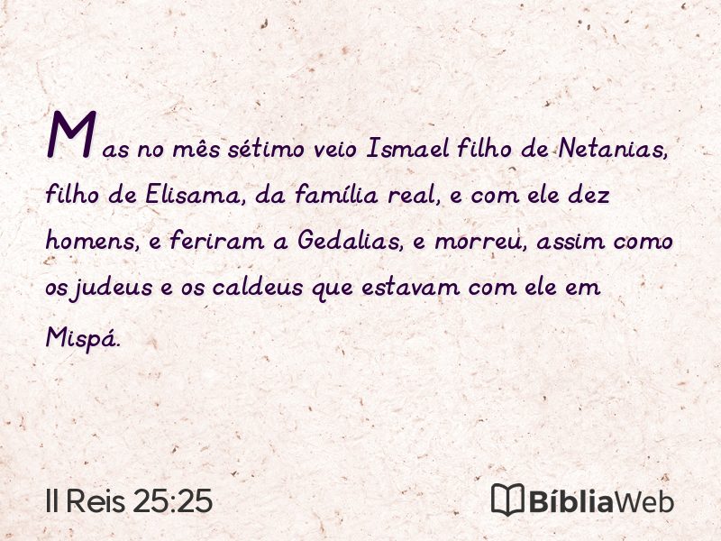 II Reis 25:25 em imagem para compartilhar