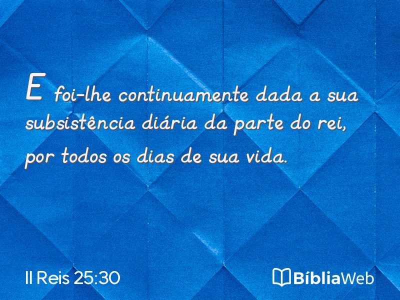 II Reis 25:30 em imagem para compartilhar