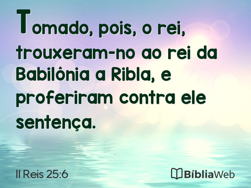 II Reis 25:6 em imagem para compartilhar