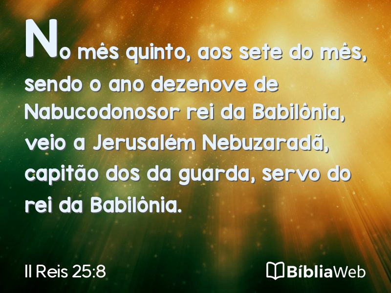 II Reis 25:8 em imagem para compartilhar