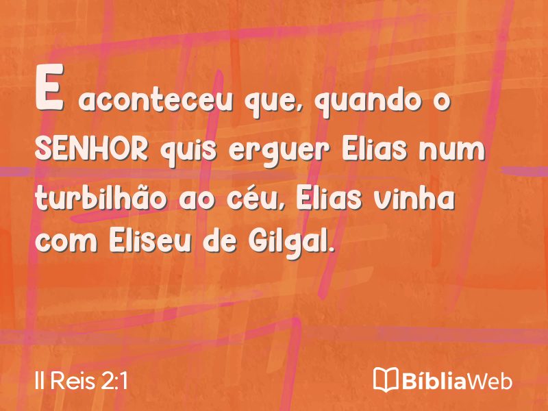 II Reis 2:1 em imagem para compartilhar