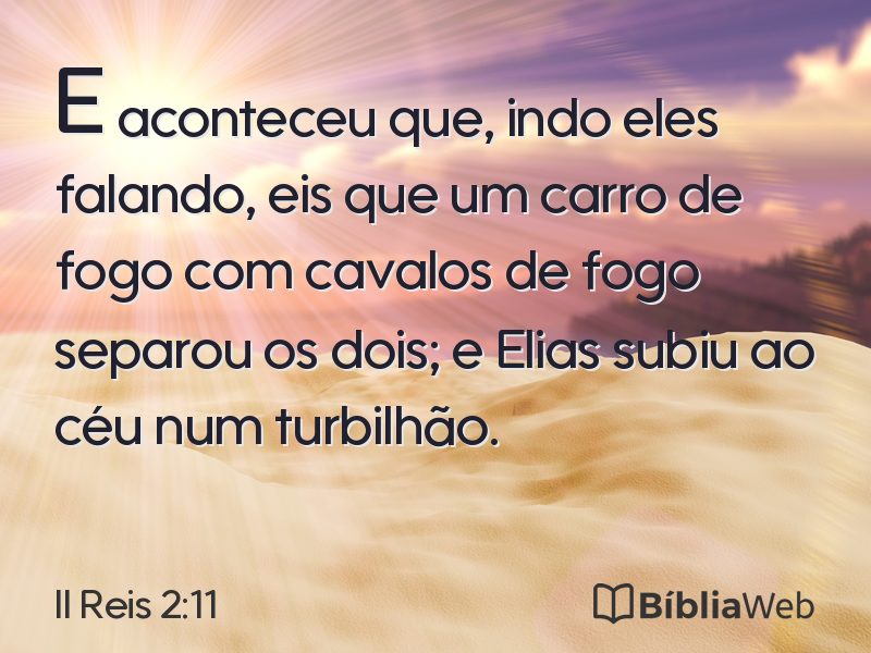 II Reis 2:11 em imagem para compartilhar