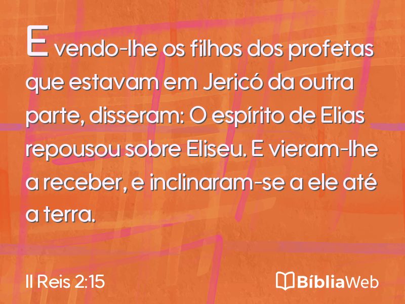II Reis 2:15 em imagem para compartilhar