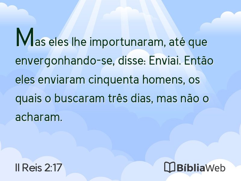 II Reis 2:17 em imagem para compartilhar