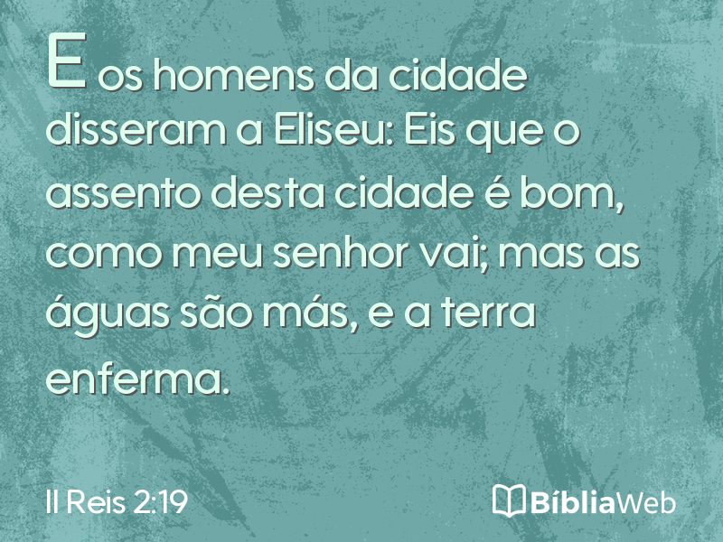 II Reis 2:19 em imagem para compartilhar