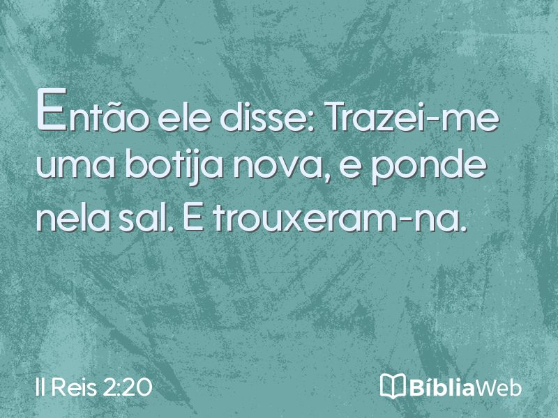 II Reis 2:20 em imagem para compartilhar
