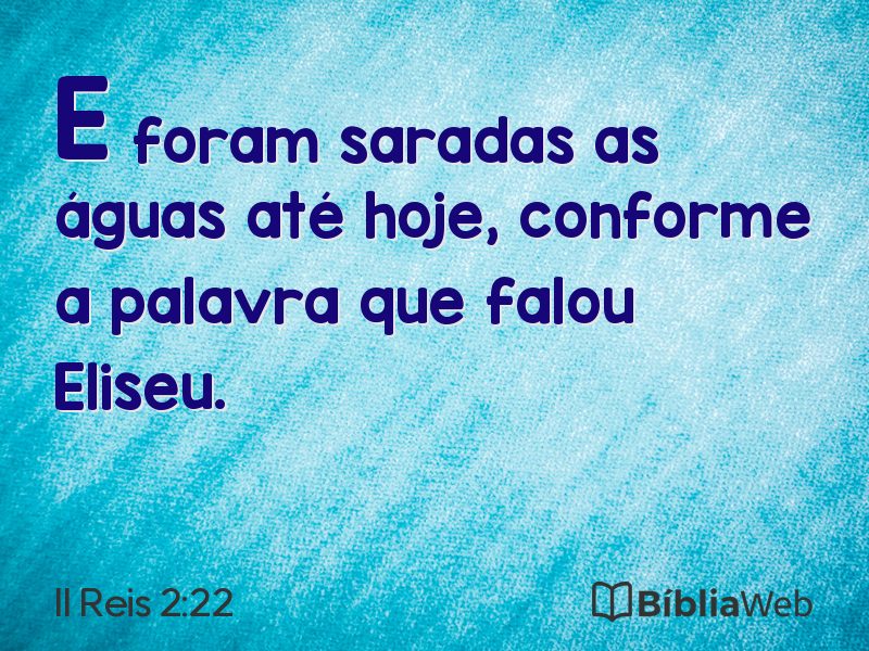 II Reis 2:22 em imagem para compartilhar