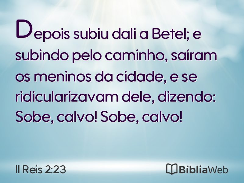 II Reis 2:23 em imagem para compartilhar