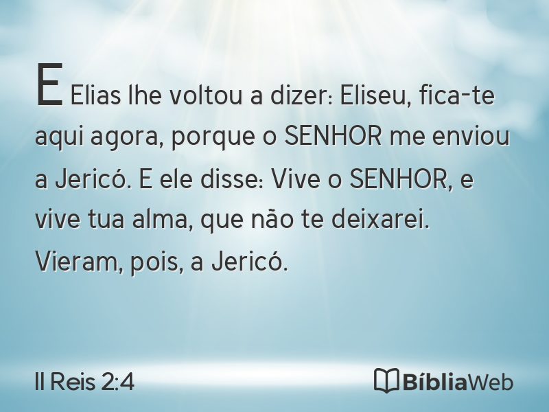 II Reis 2:4 em imagem para compartilhar