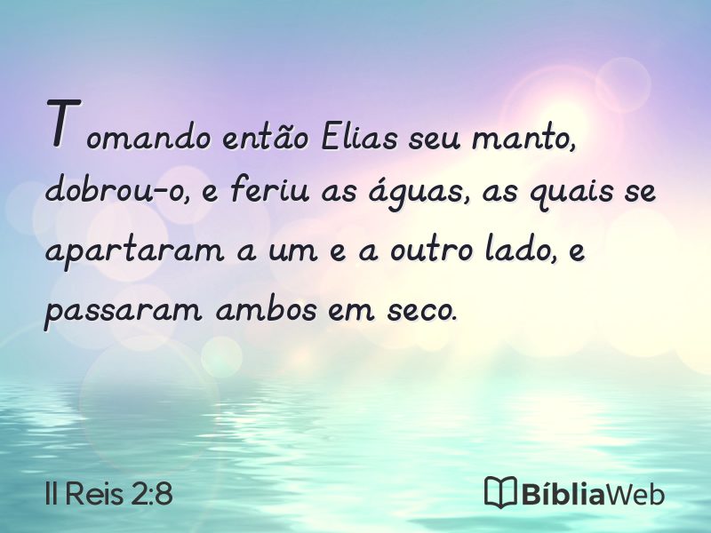 II Reis 2:8 em imagem para compartilhar