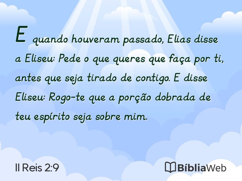 II Reis 2:9 em imagem para compartilhar