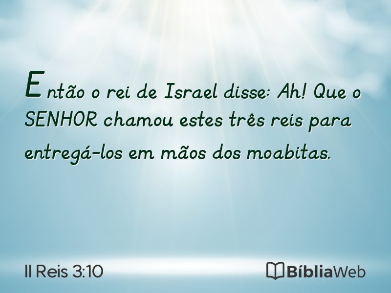 II Reis 3:10 em imagem para compartilhar
