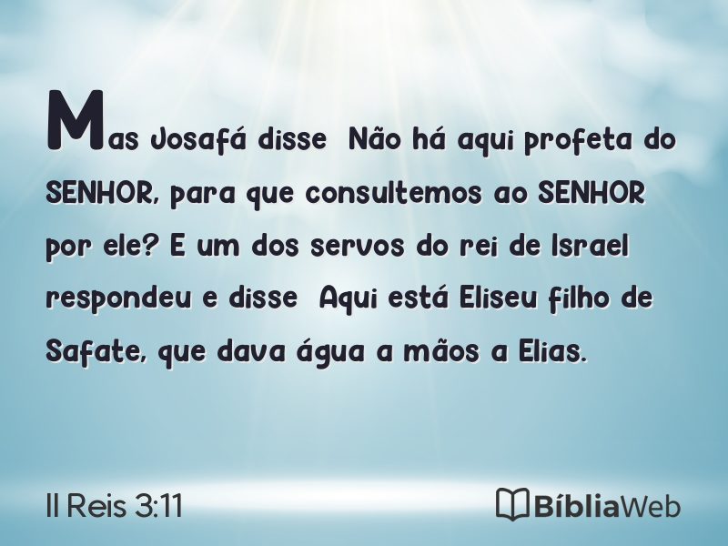 II Reis 3:11 em imagem para compartilhar