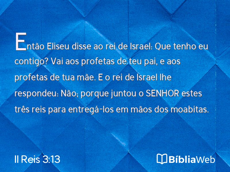 II Reis 3:13 em imagem para compartilhar