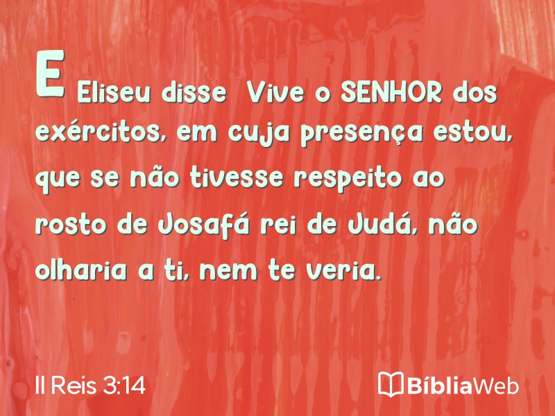 II Reis 3:14 em imagem para compartilhar