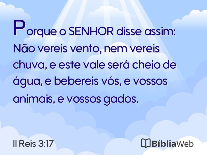 II Reis 3:17 em imagem para compartilhar