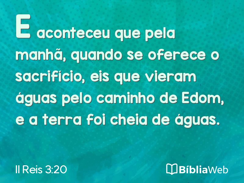 II Reis 3:20 em imagem para compartilhar