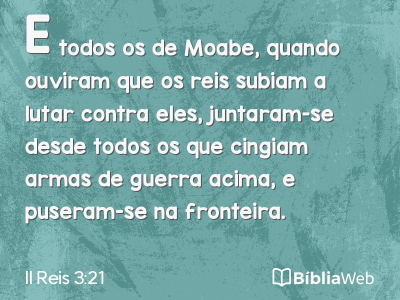II Reis 3:21 em imagem para compartilhar