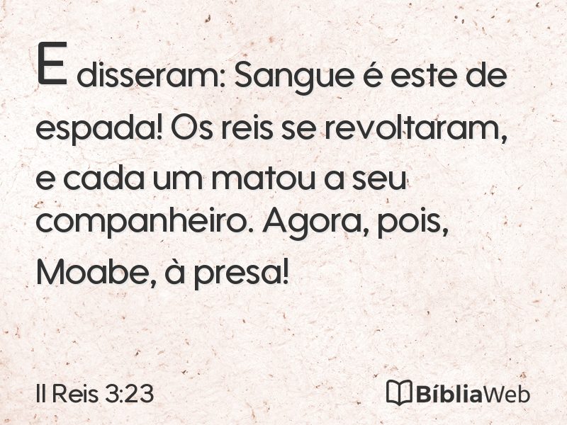 II Reis 3:23 em imagem para compartilhar