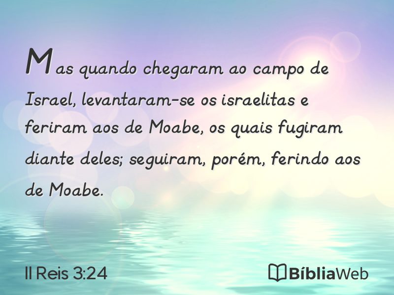 II Reis 3:24 em imagem para compartilhar